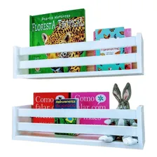 Kit 2 Prateleira De Livros Infantis Organizador PelĂșcia 40cm Foto mini 1