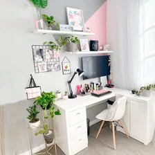 Kit 2 Prateleiras Reta Para Decoração Mdf Branco Foto mini 4