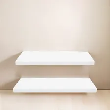 Kit 2 Prateleiras Reta Para Decoração Mdf Branco Foto mini 1