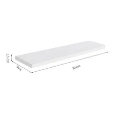 Kit 2 Prateleiras Reta Para Decoração Mdf Branco Foto mini 3