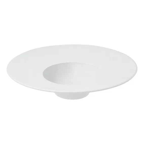 Kit 2 Prato Oxford Porcelana Branca P/ Entrada 30cm Chapéu Foto 1