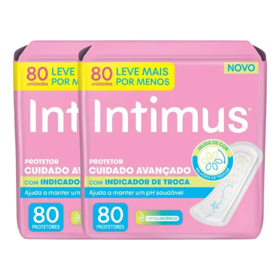 Kit 2 Protetor DiÔrio Intimus Sensação De Frescor 80 Unid Foto 1