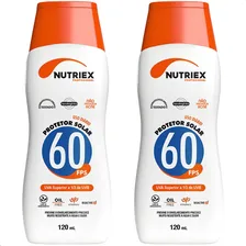 Kit 2 Protetor Solar Fator 60 120ml 1/3 Uva Nutriex Profissional Foto mini 1