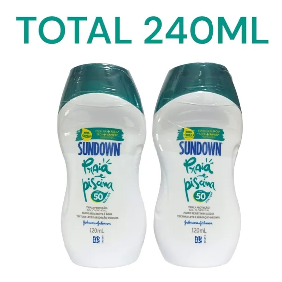 Kit 2 Protetor Solar Sundown Praia Piscina Fps50 120ml Foto 1