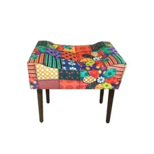 Kit 2 Puff Puf Decorativo Patchwork Nina Pés Palito Foto mini 2