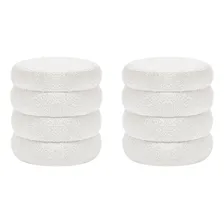Kit 2 Pufs Lavinia Orgânico Decorativo Escritório Bouclé Cor Branco Foto mini 1