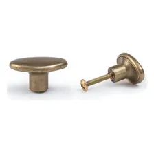 Kit 2 Puxador Oval Para Porta Gaveta Puxador Ouro Velho Foto mini 3