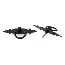Kit 2 Puxadores Moveis Losango Preto Rustico Antigo Foto mini 3