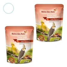 Kit 2 Ração Extra Gold Calopsita Frutas Reino Das Aves 400g Foto mini 1
