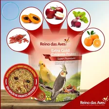 Kit 2 Ração Extra Gold Calopsita Frutas Reino Das Aves 400g Foto mini 3