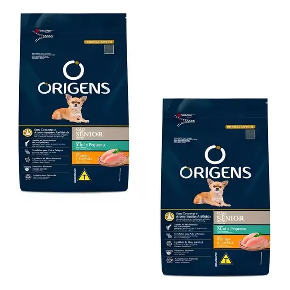 Kit 2 Rações Origens Premium Sênior Mini/pequeno 1kg Foto 1