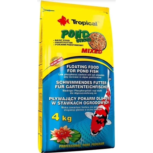 Kit 2 Rações Tropical Carpas Pond Sticks Mixed 4kg Cada Foto 1