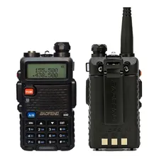 Kit 2 Rádio Comunicador Ht Uhf Vhf Baofeng Uv-5r Dual Band Cor Preto Foto mini 4