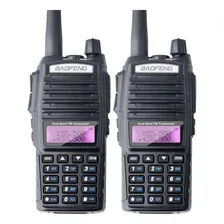 Kit 2 Rádio Ht Comunicador Baofeng Dual Band Uv82 Rádio Fm Foto mini 1