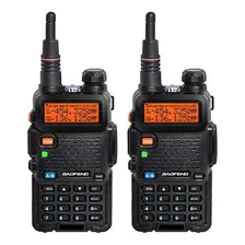 Kit 2 Rádio Ht Dual Band Uhf E Vhf Baofeng Uv5r Rádio Foto  mini 1