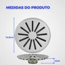 Kit 2 Ralos De Fundo Inox Encaixe 50mm 15x15 Piscina Nitro Metais Foto mini 4