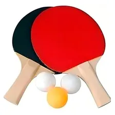 Kit 2 Raquetes Para Ping Pong 3 Bolinhas Foto  mini 1
