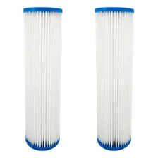 Kit 2 Refil Filtro Plissado Lavável 9 3/4'' X 2 1/2 - 25 Micras Cor Branco Foto mini 1