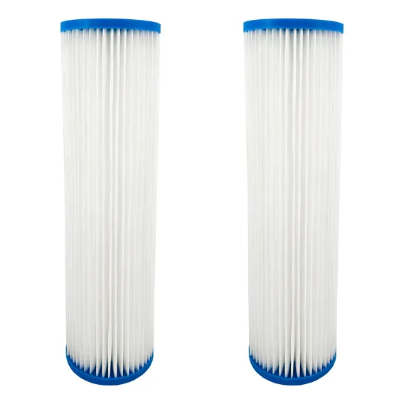 Kit 2 Refil Filtro Plissado Lavável 9 3/4'' X 2 1/2 - 25 Micras Cor Branco Foto 1