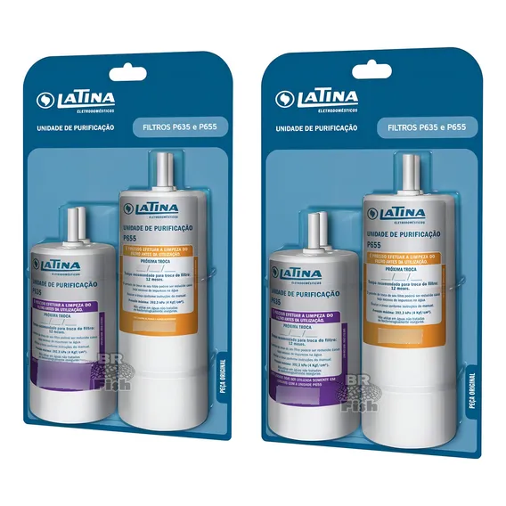 Kit 2 Refil P635 E P655 Purificador Latina Pn555 Mineralizer Cor Branco Foto 1