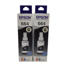 Kit 2 Refil Tinta 664 Ecotank T664 Preto Para Epson Foto mini 1