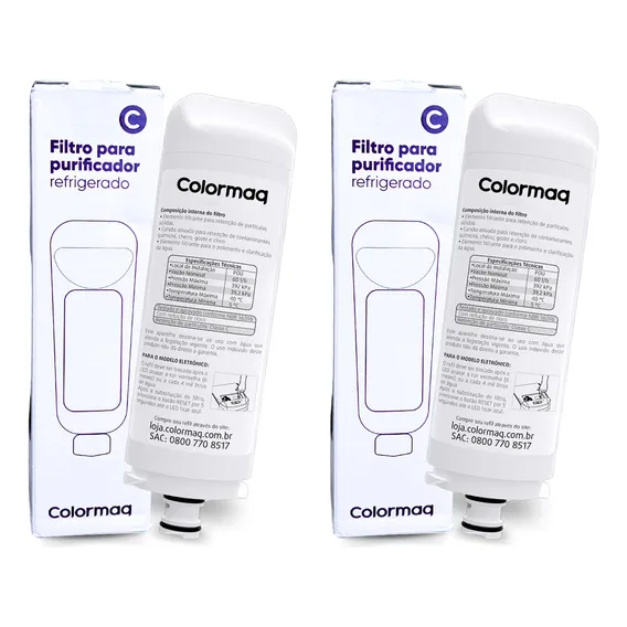 Kit 2 Refis Para Purificador Acqua () Colormaq Foto 1