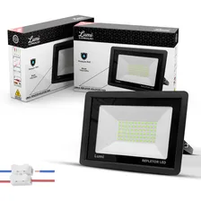 Kit 2 Refletor De Led Holofote 200w Prova Dágua Verde Foto  mini 1