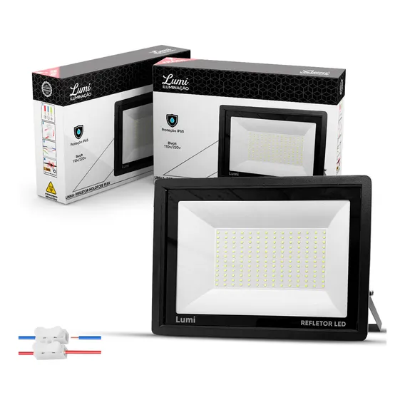 Kit 2 Refletor De Led Holofote 400w Prova Dágua Branco Frio Foto 1