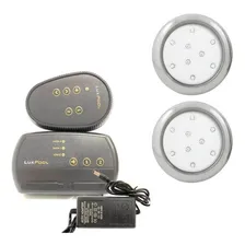 Kit 2 Refletor Led Piscina 9w Rgb Inox + Central Compacta Rosca 1 2 Foto  mini 1