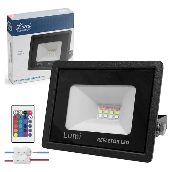 Kit 2 Refletor Super Led Holofote 30w Ip67 Cor Da Luz Rgb Colorido Foto 1