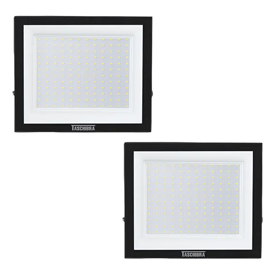 Kit 2 Refletor Taschibra Tr Led 150w Preto 6500k Bivolt Ip65 Foto 1