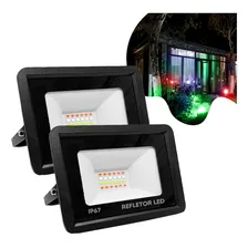 Kit 2 Refletores Led Flex 50w Rgb Bivolt Com Proteção Ip67 Foto mini 1