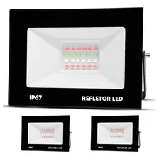 Kit 2 Refletores Pro Led 50w Rgb Com Design Moderno Foto  mini 1