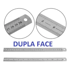 Kit 2 Régua Dupla Face Aço Inox 30 E 60 Cm Super Resistente Foto mini 4