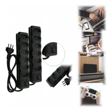 Kit 2 Réguas Extensão Elétrica 6 Tomadas Filtro Linha 127/220V Foto  mini 1