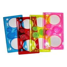 Kit- 2 Réguas Mágicas Espirógrafo Mandala Spirograph Desenho Foto mini 1