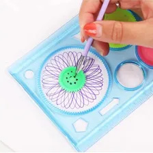 Kit- 2 Réguas Mágicas Espirógrafo Mandala Spirograph Desenho Foto mini 3