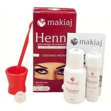 Kit 2 Rena Henna Sobrancelha Makiaj Alta Fixação Rendimento Cor Castanho Médio Foto mini  2