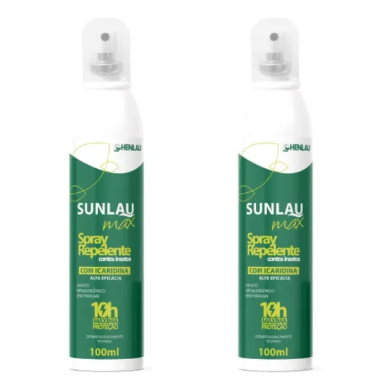 Kit 2 Repelente De Inseto Sunlau Maxspray Icaridina 100ml Foto 1