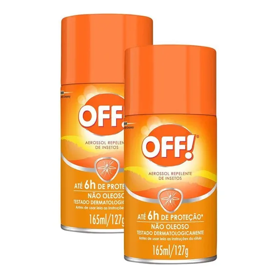 Kit 2 Repelente De Insetos Off! Aerossol 165ml Foto 1