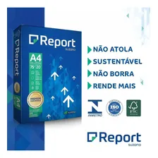 Kit 2 Resma Papel A4 Sulfite Premium 75g 500 Folhas Report Cor Branco Foto mini 4