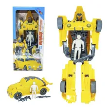 Kit 2 Robo Vira Carro Fusca Grande Transformer Com Boneco Foto mini  2