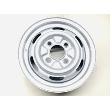Kit 2 Rodas Ferro Aro 14 Brasilia Ls Fusca Gurgel 4x130 Cor Prata Foto mini 2