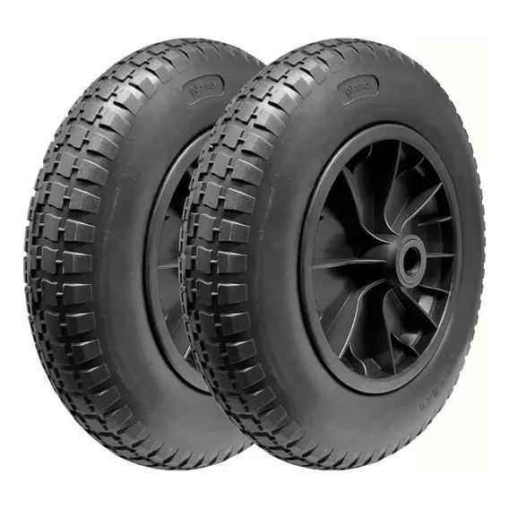 Kit 2 Rodas Pneumáticas 325x8 Ou 36cm Carrinho Carga 120kg Foto 1