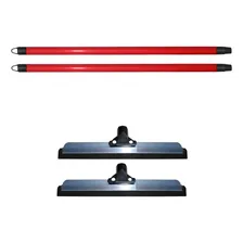 Kit 2 - Rodo De Alumínio 30 Cm Simples - Com Cabo Foto mini  2