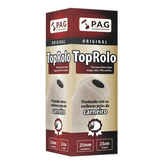Kit 2 Rolo Pintura Carneiro Alta Natural 23cm Top Rolo P.a.g Foto 1