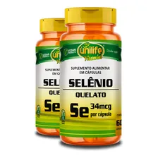 Kit 2 Selênio Quelato 60 Cápsulas Unilife Foto  mini 1