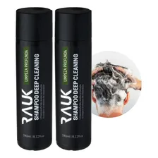 Kit 2 Shampoo Anticaspa Masculino Cabelos Oleosos Rauk 240ml Foto  mini 1