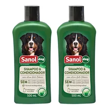 Kit 2 Shampoo Cachorro Shampoo E Condicionador 2 Em 1 Sanol Foto  mini 1