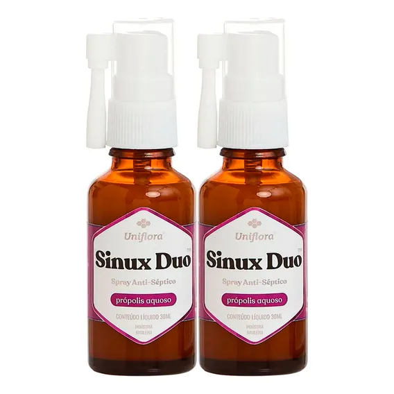 Kit 2 Sinux Duo Pr贸polis Aquoso Uniflora 30ml Foto 1
